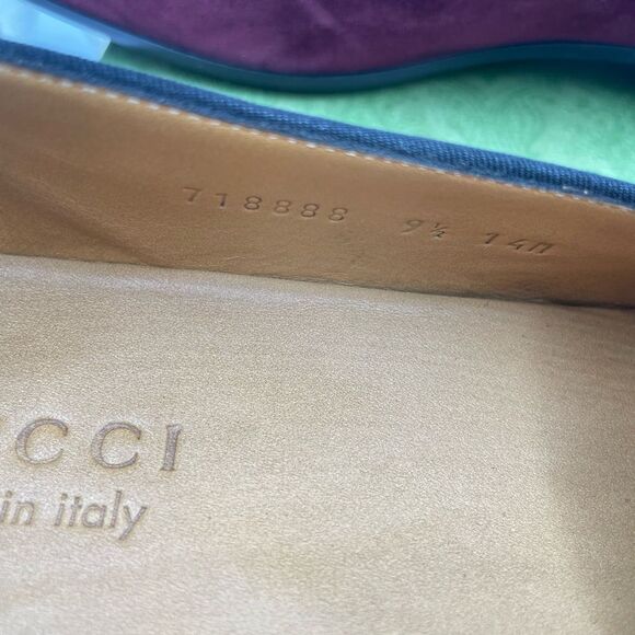 Men’s Gucci velvet horse bit dress loafers size 9.5 fits 10.5 US made Italy - Picture 8 of 8